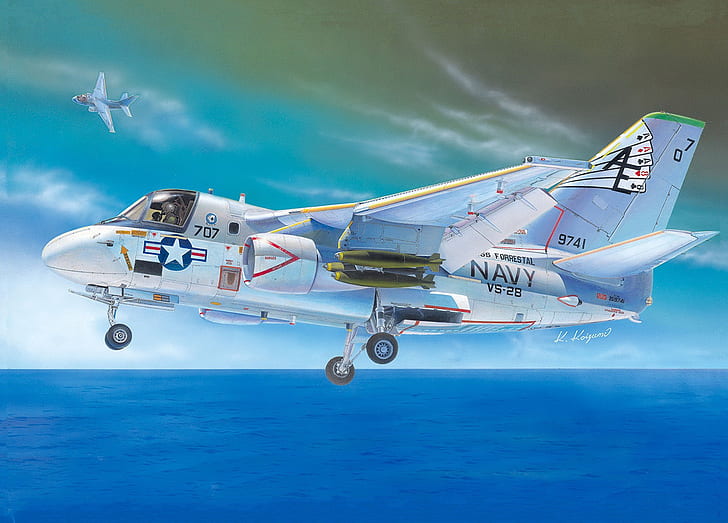 Meer, Flugzeug, Figur, Paar, Chassis, Lockheed, Deck, U-Boot-Abwehr, Viking, S-3, US Navy, HD-Hintergrundbild