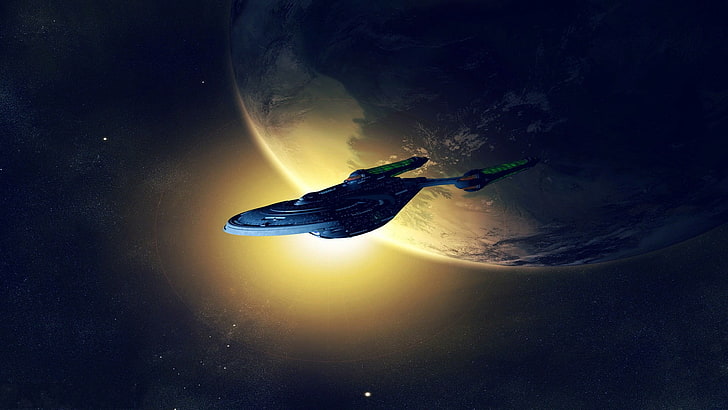 graues Raumschiff, Star Trek, Raumschiff, HD-Hintergrundbild
