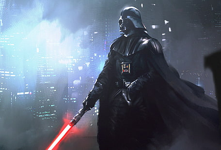 Tapeta cyfrowa Darth Vader, Gwiezdne Wojny, Darth Vader, Anakin Skywalker, Tapety HD HD wallpaper