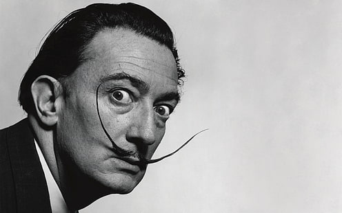 Salvador Dalí, ünlü, izleyiciye bakarak, erkekler, HD masaüstü duvar kağıdı HD wallpaper