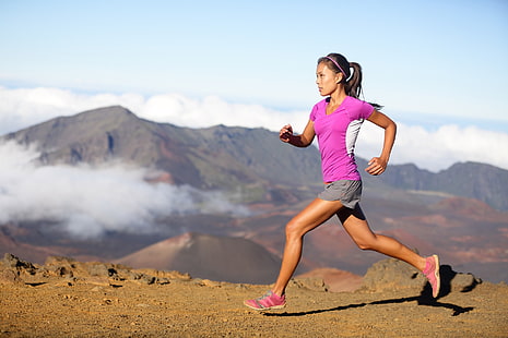 бег, фитнес-модель, женщины, спорт, HD обои HD wallpaper