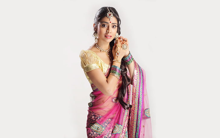 4K, Actress, Shriya Saran, HD wallpaper