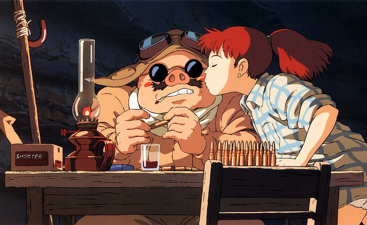 Porco Rosso, rödhårig anime karaktär tapeter, konstnärlig, anime, Porco, Rosso, HD tapet