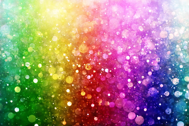 multicolored wallpaper, lights, background, color, colorful, rainbow, bokeh, HD wallpaper