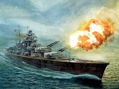 военни кораби разрушител флот бисмарк 1024x768 Самолети военни HD Art, Военни, кораби, HD тапет HD wallpaper