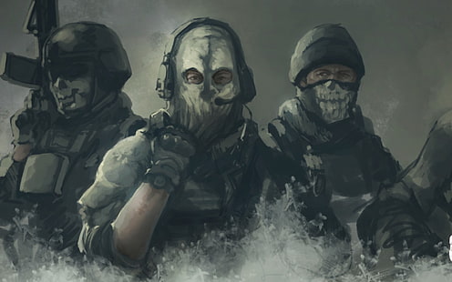 Call of Duty Ghost digital wallpaper, call of duty, ghosts, art, HD wallpaper HD wallpaper