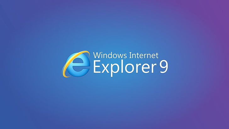 Logo programu Windows Internet Explorer 9, eksplorator, przeglądarka, internet, niebieski, biały, Tapety HD