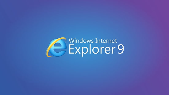 Лого на Windows Internet Explorer 9, изследовател, браузър, интернет, син, бял, HD тапет HD wallpaper