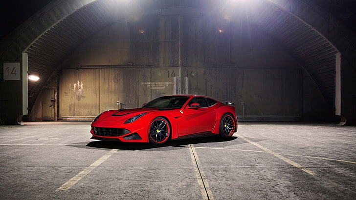 mobil, mobil merah, Ferrari F12, Ferrari, kendaraan, Wallpaper HD