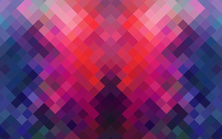 geometric, rectangle, art, rainbow, pattern, blue, HD wallpaper