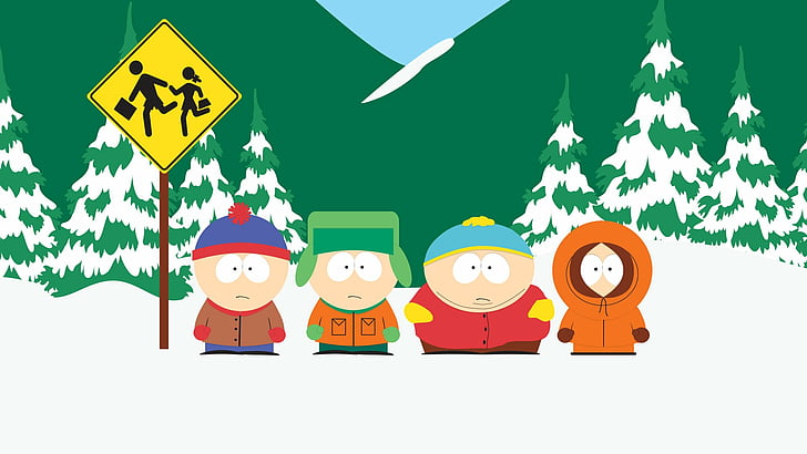 South Park, Eric Cartman, Kenny McCormick, Kyle Broflovski und Stan Marsh, HD-Hintergrundbild