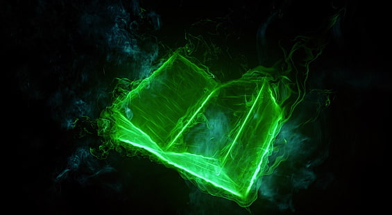 本の壁紙-緑、緑の本のデジタル壁紙、エアロ、黒、 HDデスクトップの壁紙 HD wallpaper