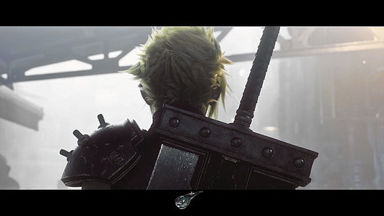 Final Fantasy Cloud Strife, Final Fantasy VII, Шинра, Мидгар, Cloud Strife, цветокоррекция, HD обои HD wallpaper