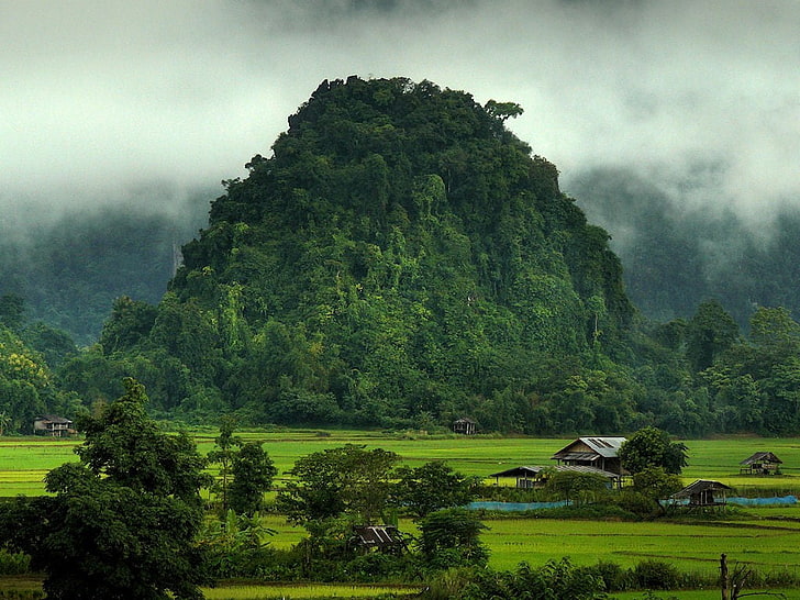 grüner Berg, Berge, HD-Hintergrundbild