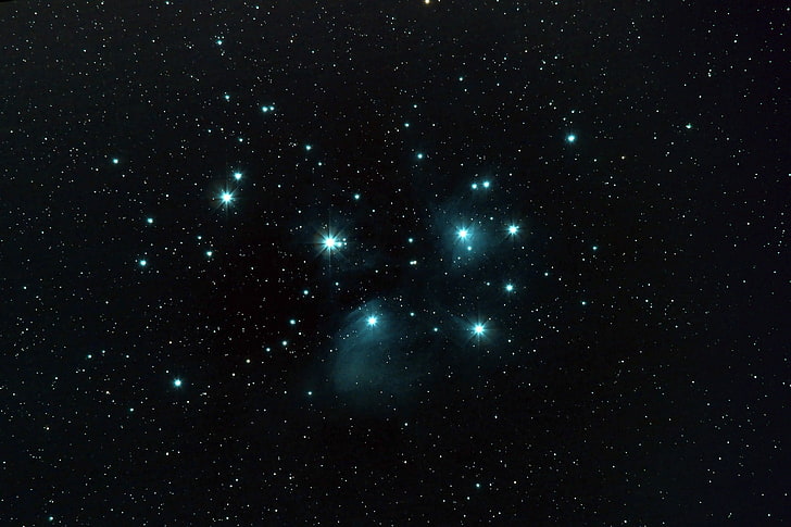 The Pleiades, M45, star cluster, Seven sisters, HD wallpaper