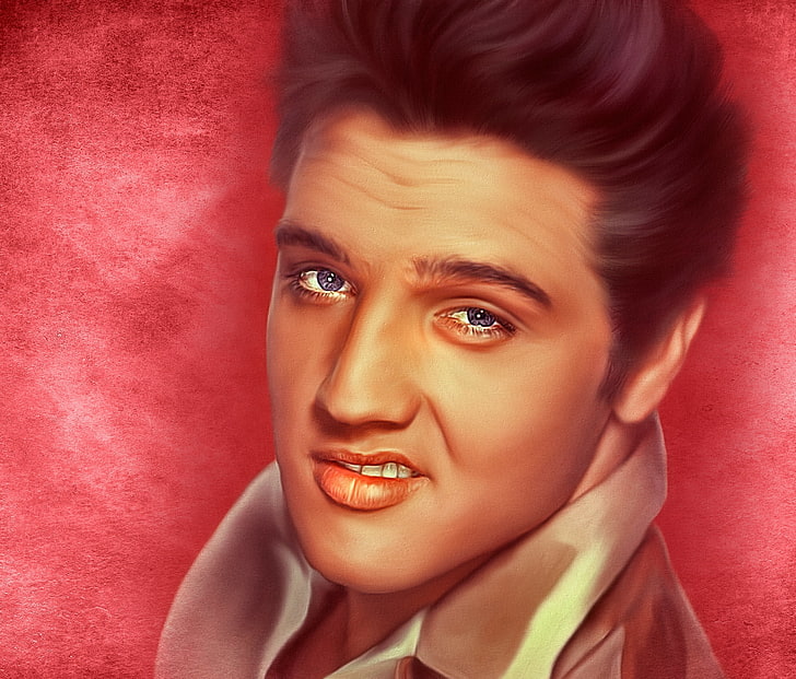 viso, ritratto, trama, cantante, Elvis Presley, rock-n-roll, il re del rock 'n' roll, Sfondo HD
