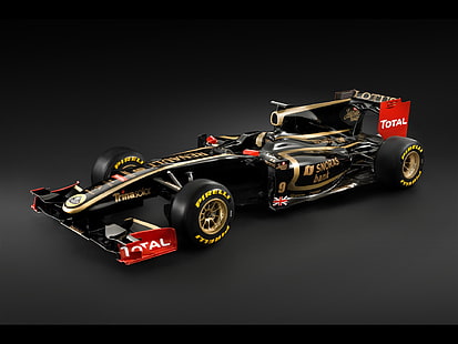 Lotus Renault F1, спорткар, суперкар, автомобиль, болид, черные автомобили, HD обои HD wallpaper