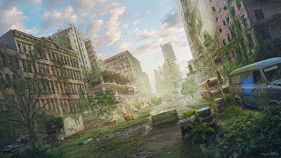 Ciencia ficción, Post apocalíptico, Ciudad, Ruina, Fondo de pantalla HD HD wallpaper