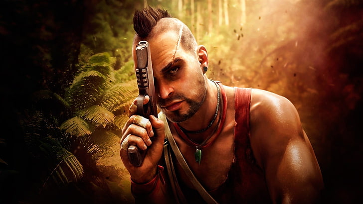 Mann im roten Trägershirt, Far Cry, Far Cry 3, Videospiele, Vaas, Vaas Montenegro, HD-Hintergrundbild