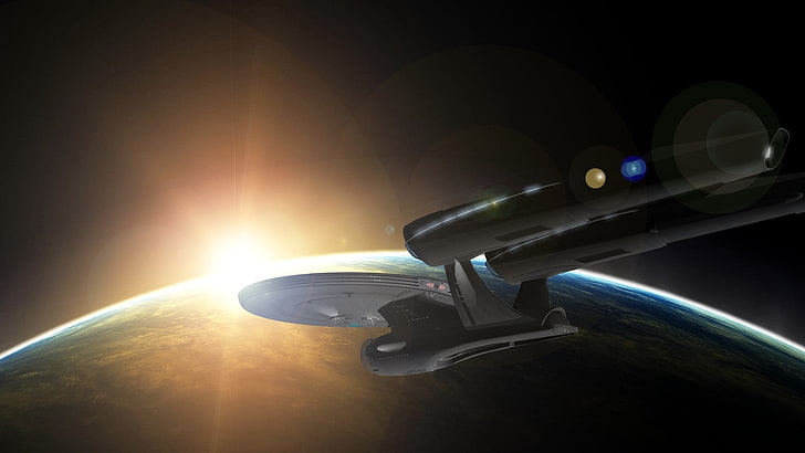 black and gray corded device, space, Star Trek, USS Enterprise (spaceship), HD wallpaper