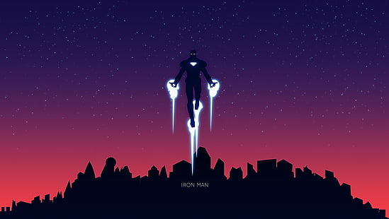 Marvel Iron Man flying illustration, 아이언 맨, 팬 아트, 최소, HD, HD 배경 화면 HD wallpaper