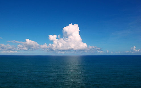 大西洋、雲と青い海、水、雲、大西洋、ビュー、自然と風景の美しい景色、 HDデスクトップの壁紙 HD wallpaper
