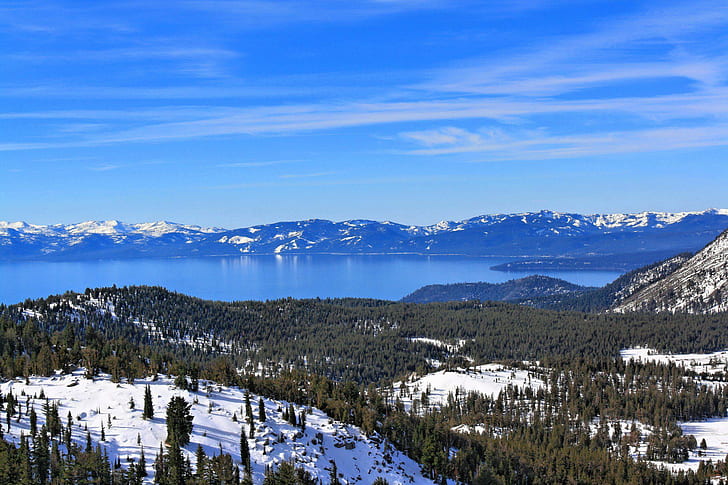 Lake Tahoe, mountain, nature, cool, lake, nature and landscapes, HD wallpaper