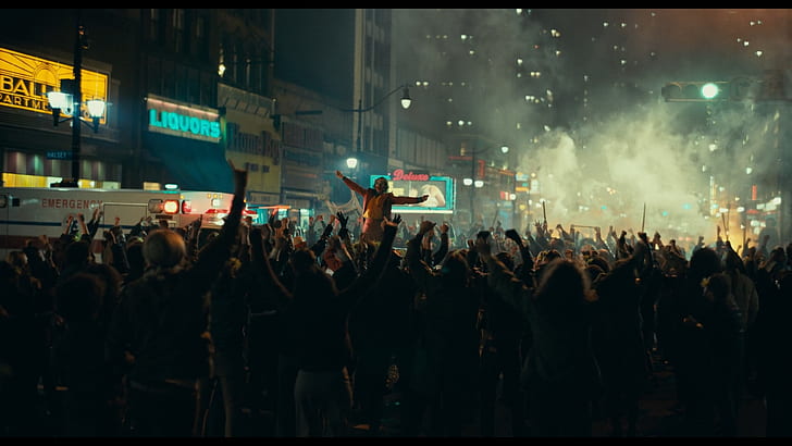 Джокер, Джокер (фильм 2019), толпы, Сопротивление, HD обои