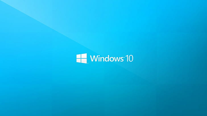 Windows 10, 미니멀리즘, 로고, 타이포그래피, 파란색 배경, Windows 10, 미니멀리즘, 로고, 타이포그래피, 파란색 배경, HD 배경 화면