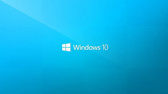 Windows 10、ミニマリズム、ロゴ、タイポグラフィ、青色の背景、Windows 10、ミニマリズム、ロゴ、タイポグラフィ、青色の背景、 HDデスクトップの壁紙 HD wallpaper
