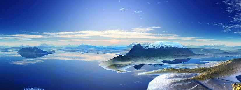 3D Panoramic Landscape ภูมิทัศน์พาโนรามาธรรมชาติและภูมิทัศน์, วอลล์เปเปอร์ HD HD wallpaper