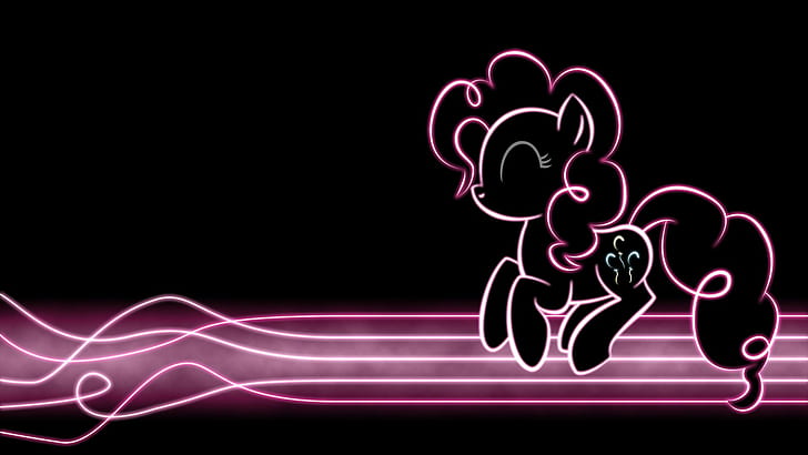 Pinkie Pie Glow, friendship, little, pinkie, magic, pony, glow, animals, วอลล์เปเปอร์ HD