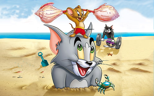 Tom-och-Jerry-tuff-och-tumla-affisch-HD-bakgrundsbilder-2560 × 1600, HD tapet HD wallpaper