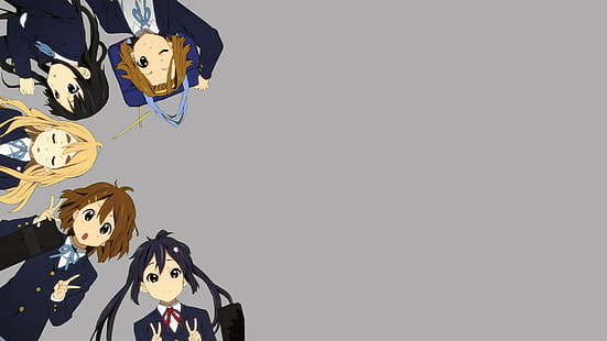 K-ON !, Nakano Azusa, Akiyama Mio, Hirasawa Yui, Tainaka Ritsu, Kotobuki Tsumugi, animeflickor, anime, HD tapet HD wallpaper