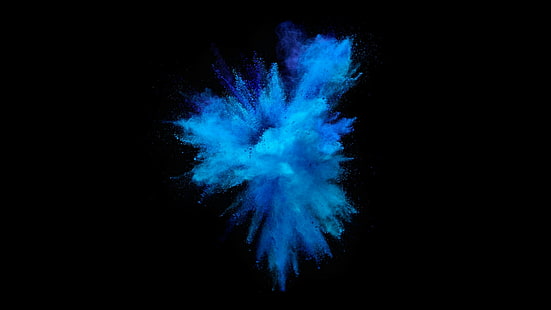 3d, animado, humo, azul, negro, humo azul, abstracto, color, Fondo de pantalla HD HD wallpaper