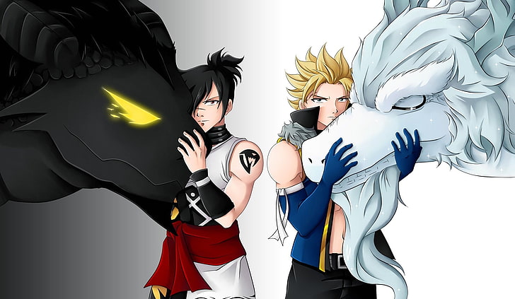 Аниме, Fairy Tail, Rogue Cheney, Skiadrum (Fairy Tail), Sting Eucliffe, Weisslogia (Fairy Tail), HD тапет