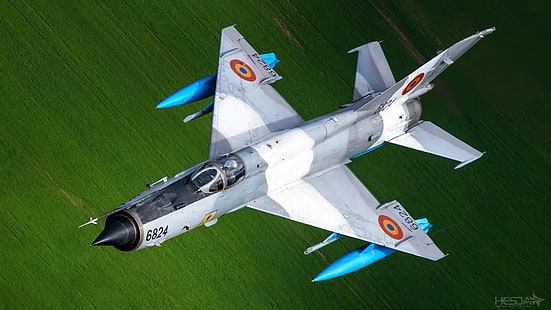 Field, Fighter, Pilot, MiG-21, OKB Mikoyan and Gurevich, 조종석, BBC Romania, PTB, HESJA Air-Art Photography, HD 배경 화면 HD wallpaper