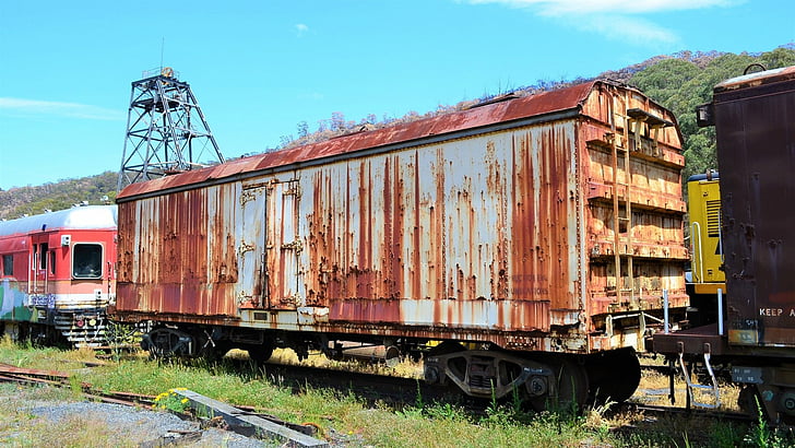 Vehicles, Train, Australia, Boxcar, Freight Wagon, Lithgow, Old, Rust, Vehicle, Wagon, HD wallpaper