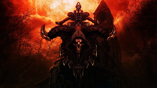 Обои Grim Reaper, Diablo III, Охотник на демонов, Тристрам, HD обои HD wallpaper