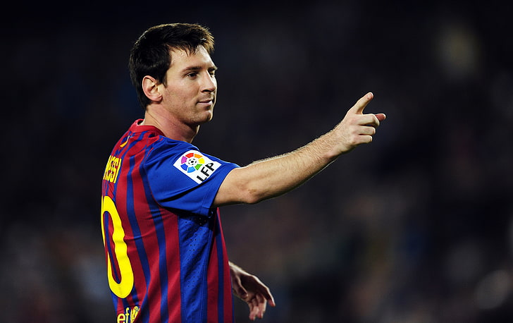 Lionel Messi, Lionel Messi, Gol, FC Barcelona, ​​Perayaan, Camp Nou, Wink, Wallpaper HD