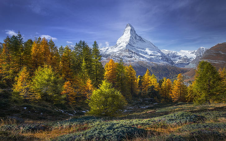 Matterhorn ใกล้หมู่บ้านเซอร์แมทสวิตเซอร์แลนด์ในยุโรปภูมิทัศน์ธรรมชาติวอลล์เปเปอร์ Ultra Hd สำหรับโทรศัพท์มือถือเดสก์ท็อปและแล็ปท็อป 3840 × 2400, วอลล์เปเปอร์ HD