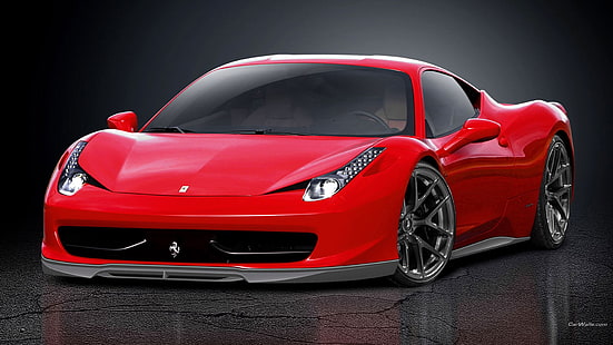 coupé sport rouge, Ferrari 458, supercars, voiture, Fond d'écran HD HD wallpaper