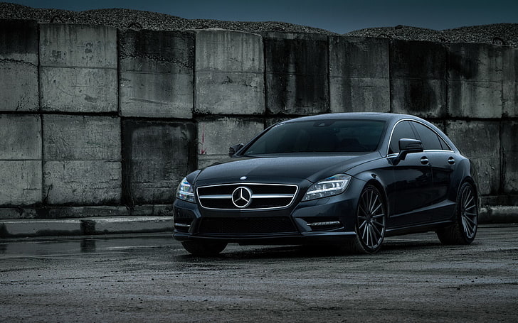 car, Mercedes-Benz, black, CLS550, HD wallpaper
