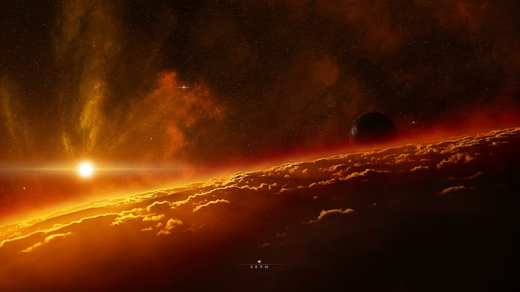 Outer Space Planets Digital Art Artwork wide Mobile, space, artwork, digital, mobile, external, planet, wide, HD тапет