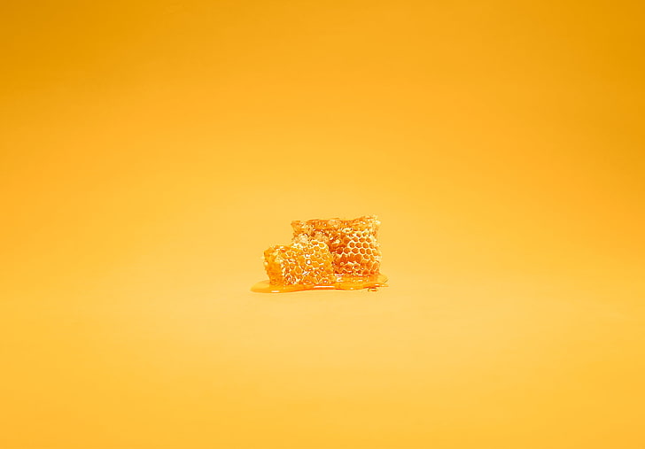 honey comb, Android (operating system), honeycombs, simple background, digital art, yellow, yellow background, simple, honey, HD wallpaper