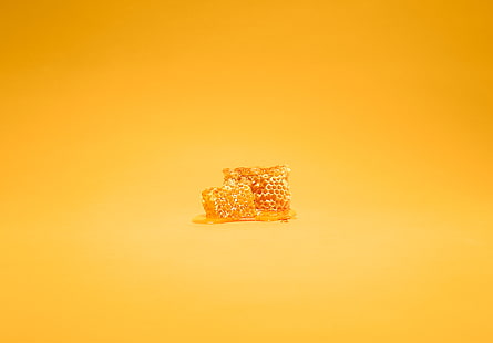 honey comb, Android (operating system), honeycombs, simple background, digital art, yellow, yellow background, simple, honey, HD wallpaper HD wallpaper
