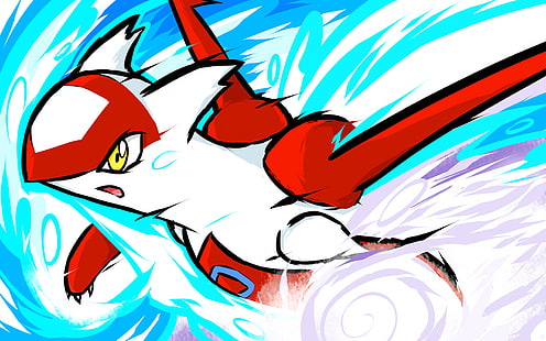 Ilustração de Pokemon Latias, ilustração de personagem Pokemon vermelho e branco, Pokémon, Latias, HD papel de parede HD wallpaper