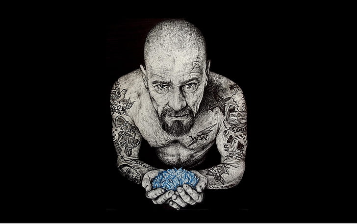 uomo con tatuaggi, rottura male, heisenberg, Sfondo HD