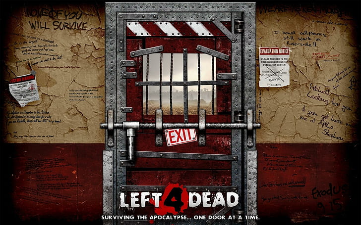Left 4 Dead Door, casa segura, l4d safe, left 4 dead, jogos, HD papel de parede