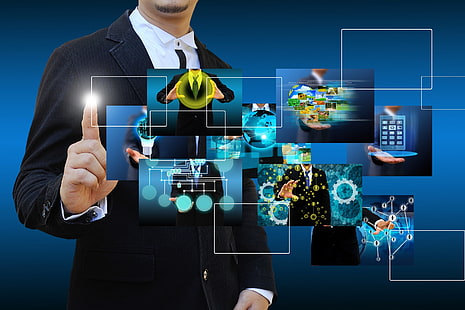 Herren blau Revers Anzug Jacke, Schema, Technologie, Internet, Business, HD-Hintergrundbild HD wallpaper
